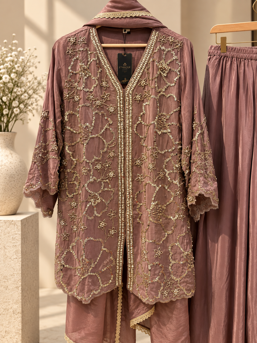 Pure crape designer shrara suit - Image 2