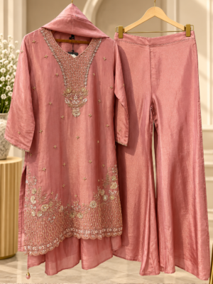 Premium Shimmer short kurti with shrara