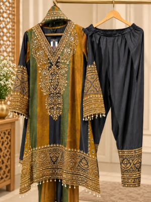 Masleen silk fabric Farshi cord set