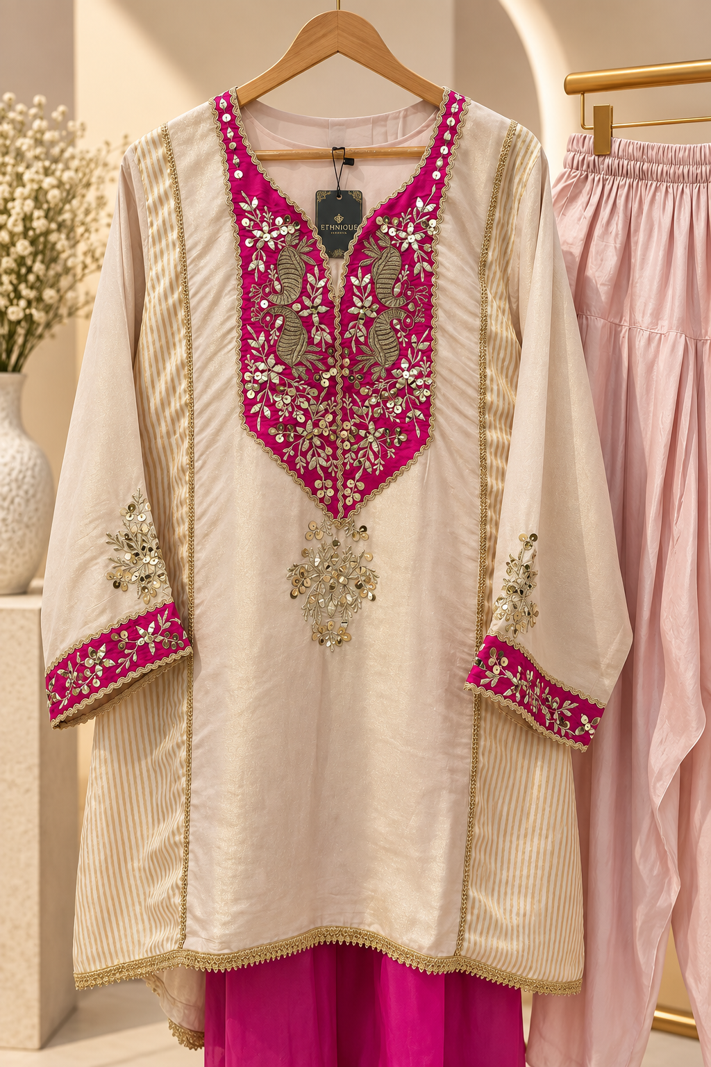 Tissue shimmer choga set - Image 3