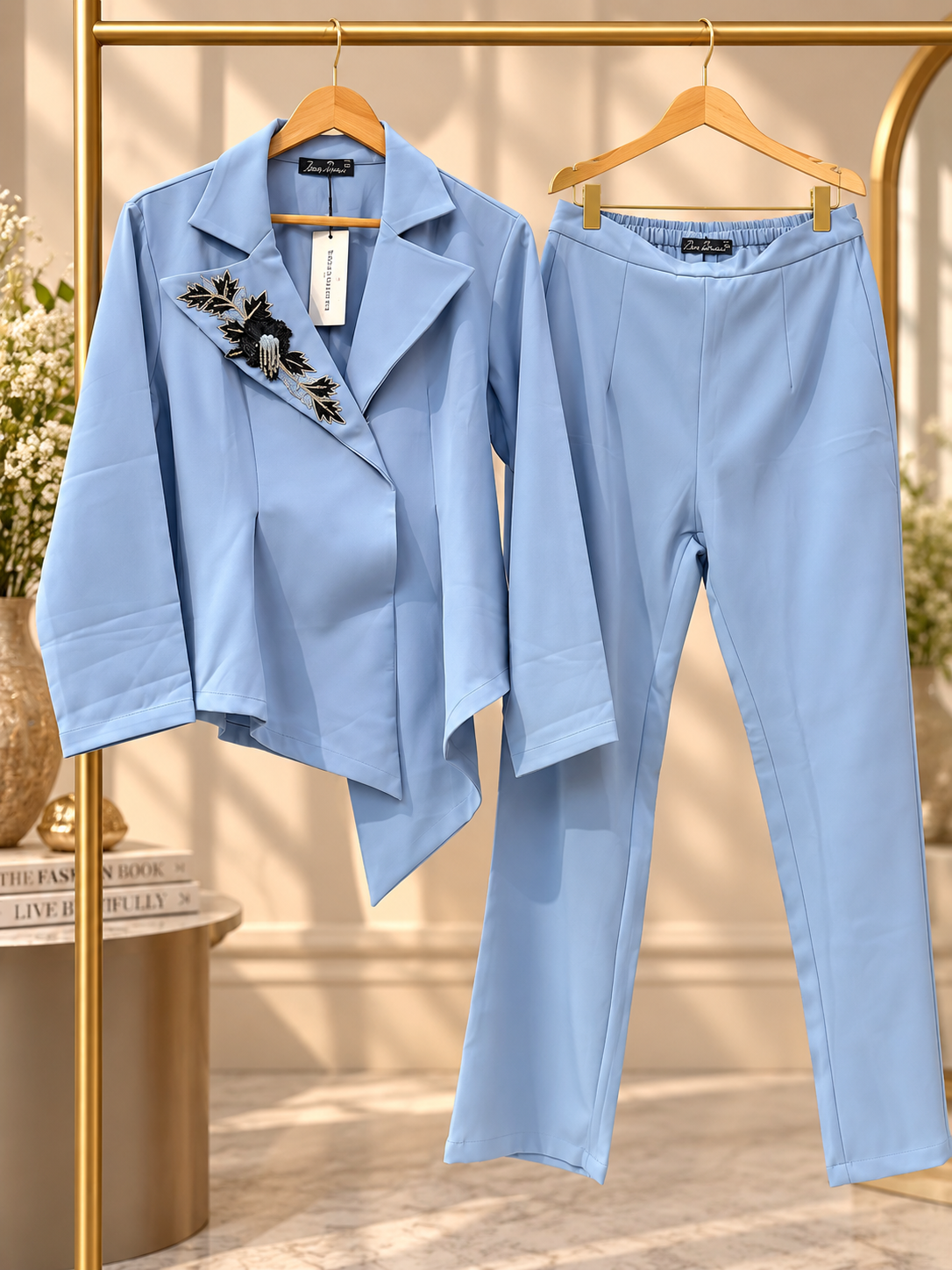 Imported Fabric Partywear Cord Set – Blazer Style