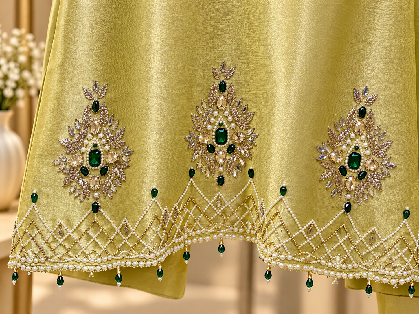 Jiraffe silk fabric short length suit - Image 3