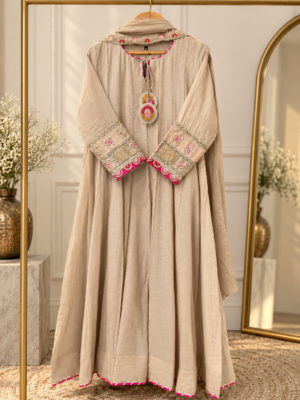 Mal Chanderi Frock Suit – Elegant Ethnic Grace ✨
