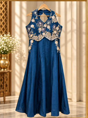 Russian silk Indo western dress