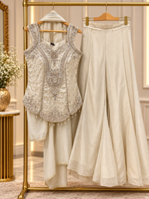Royal Ivory shrara set